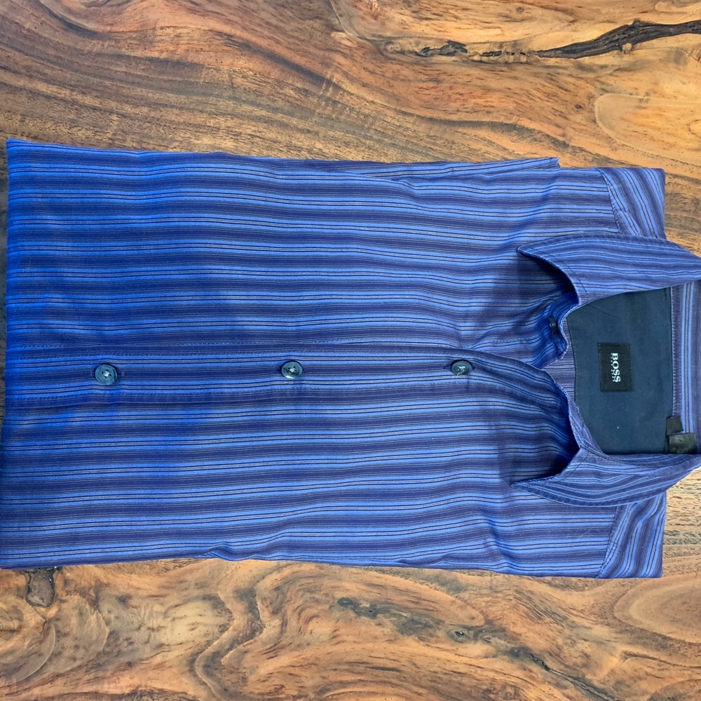 Hugo Boss Men’s shirt S/M Midnight Blue Stripe